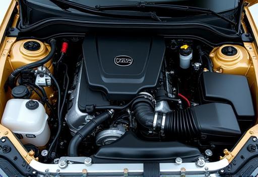 Clean and detailed car engine bay