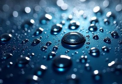 Water beading off a clean car surface after final rinse
