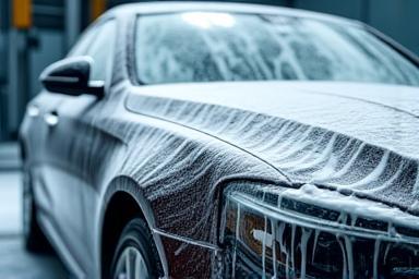 Thorough exterior car wash foam application