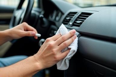 Detailed cleaning of a car's interior cabin